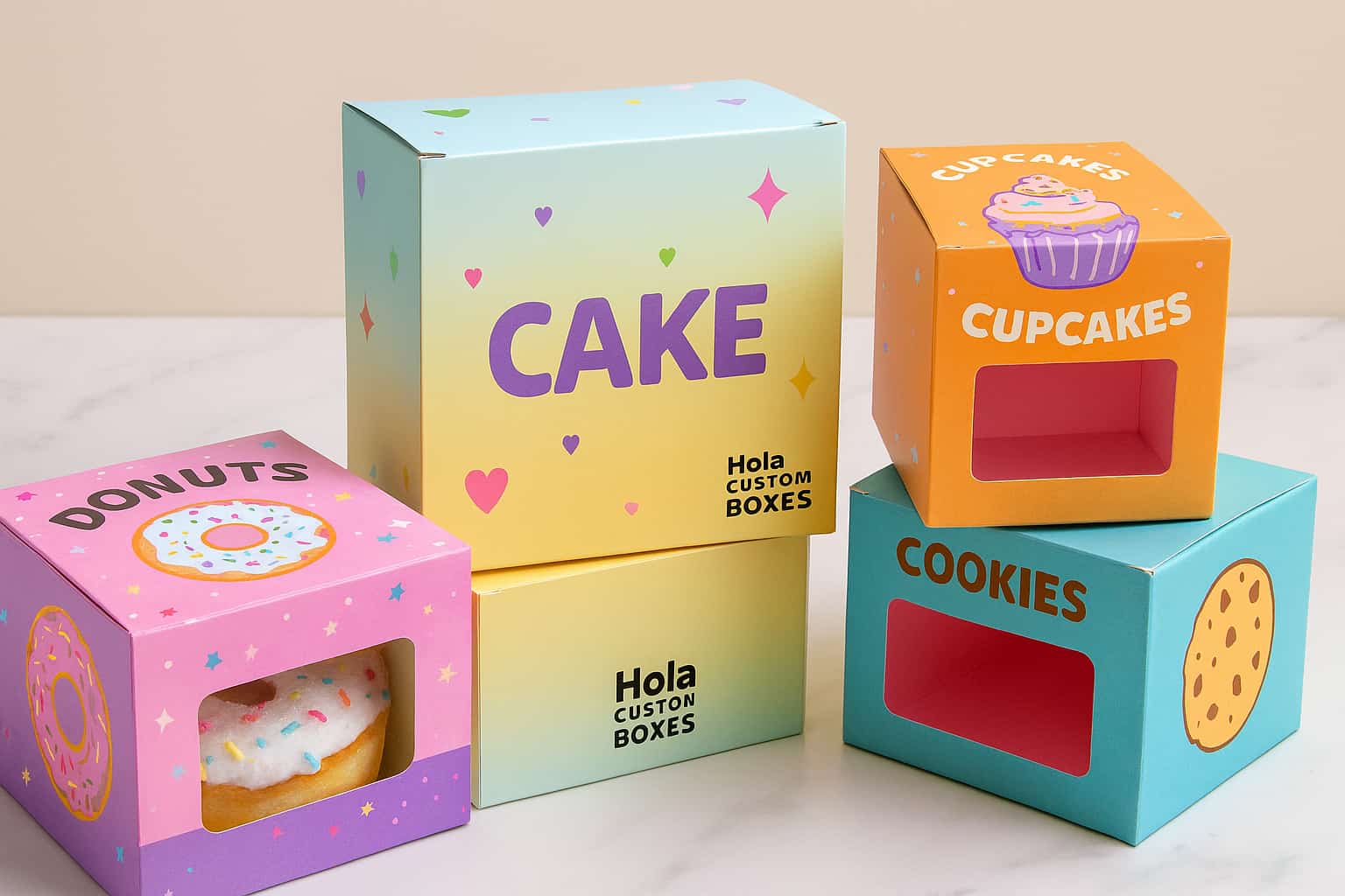 custom bakery boxes with lgo
